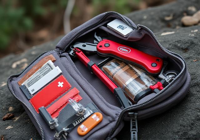 Complete emergency survival kit for wilderness safety