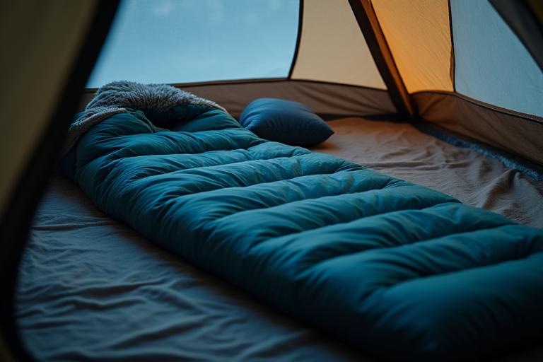 Premium sleeping bag setup for outdoor comfort